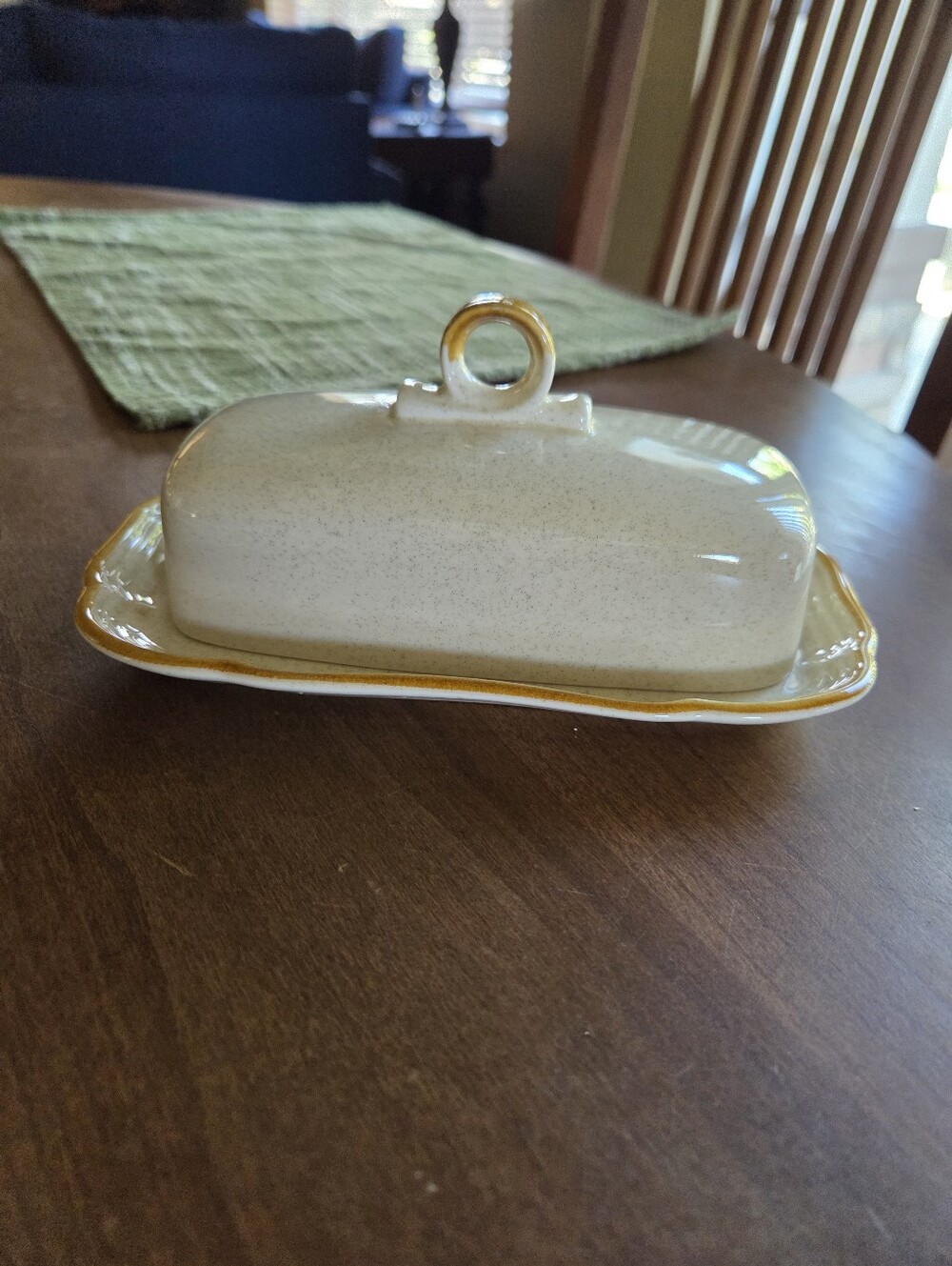 80s Mikasa "Whole Wheat" Butter Dish